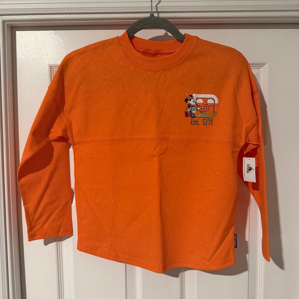 Halloween Glitter Minnie Mouse Kids Spirit Jersey
